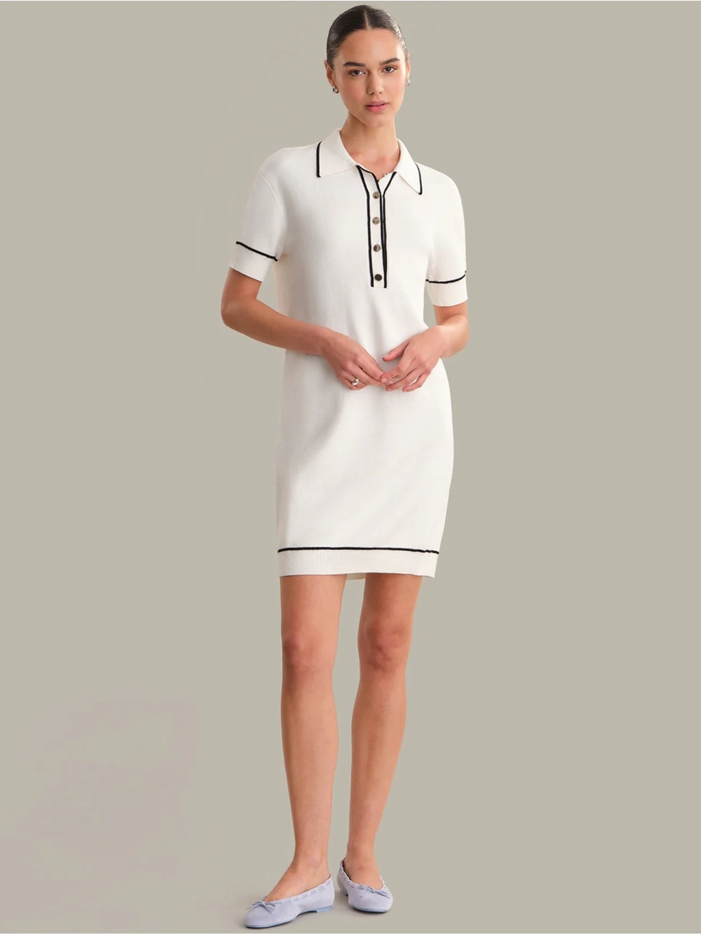525 America RUBY: CONTRAST COTTON MINI DRESS size M nwot